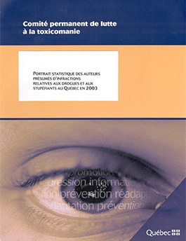 Portrait statistique des auteurs présumés d’infractions relatives aux drogues et aux stupéfiants au Québec en 2003